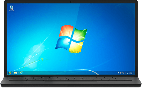 Microsoft Windows 7 obrázek v popisu produktu.