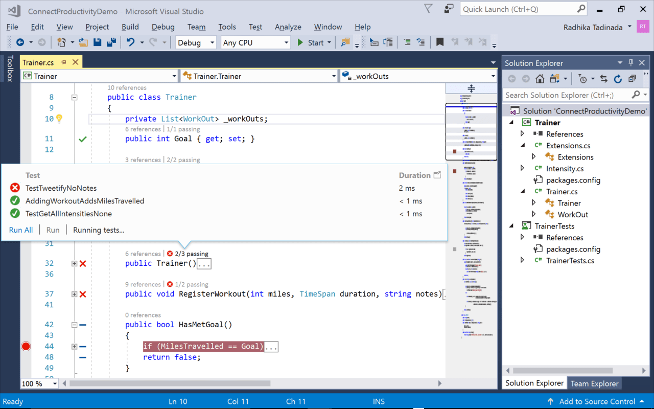 Microsoft Visual Studio 2017 Professional obrázek z programu v popisu produktu.