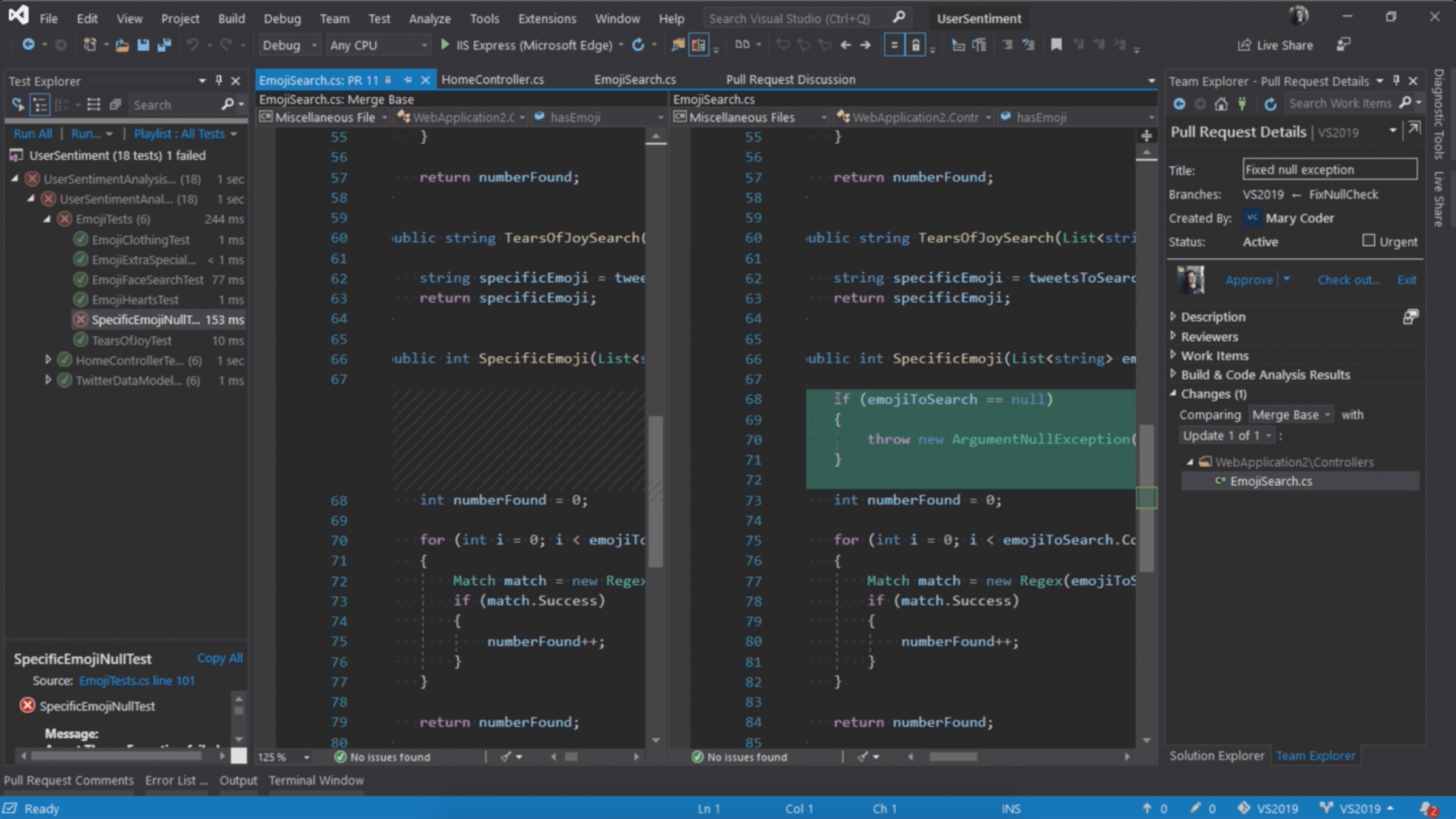 Microsoft Visual Studio 2019 Professional obrázek z programu v popisu produktu.