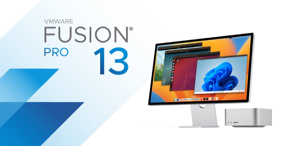 VMware Fusion 13 Pro obrázek v popisu produktu.