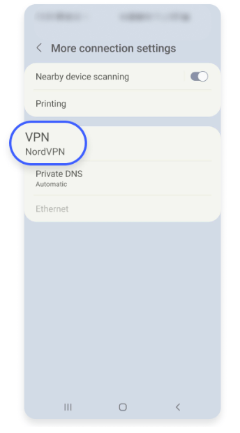 Android - NordVPN nastavení