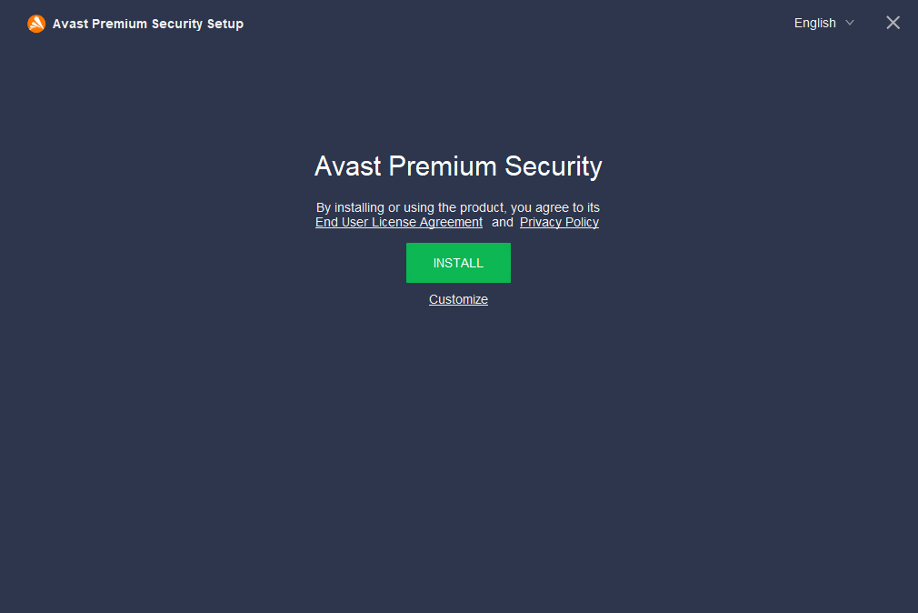 Avast inštalácia
