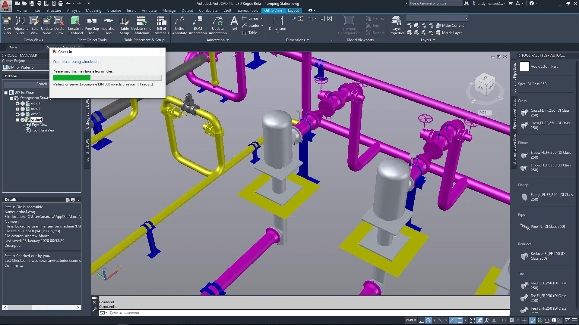 Autodesk AutoCAD Plant 3D 2025 obrázek z programu v popisu produktu.
