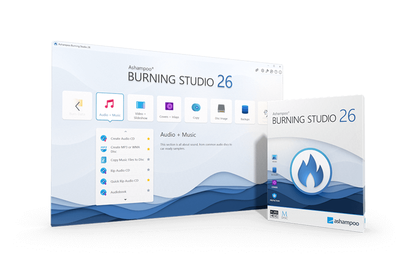 Ashampoo Burning Studio 26 obrázek v popisu produktu.