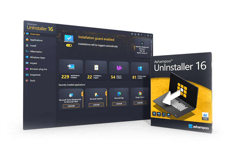 Ashampoo UnInstaller 16 obrázek v popisu produktu.