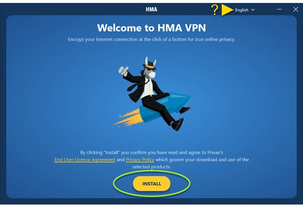 HMA VPN instalace