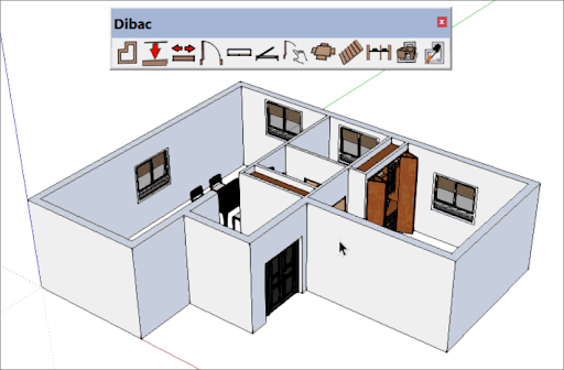Dibac pro SketchUp obrázek v popisu produktu.