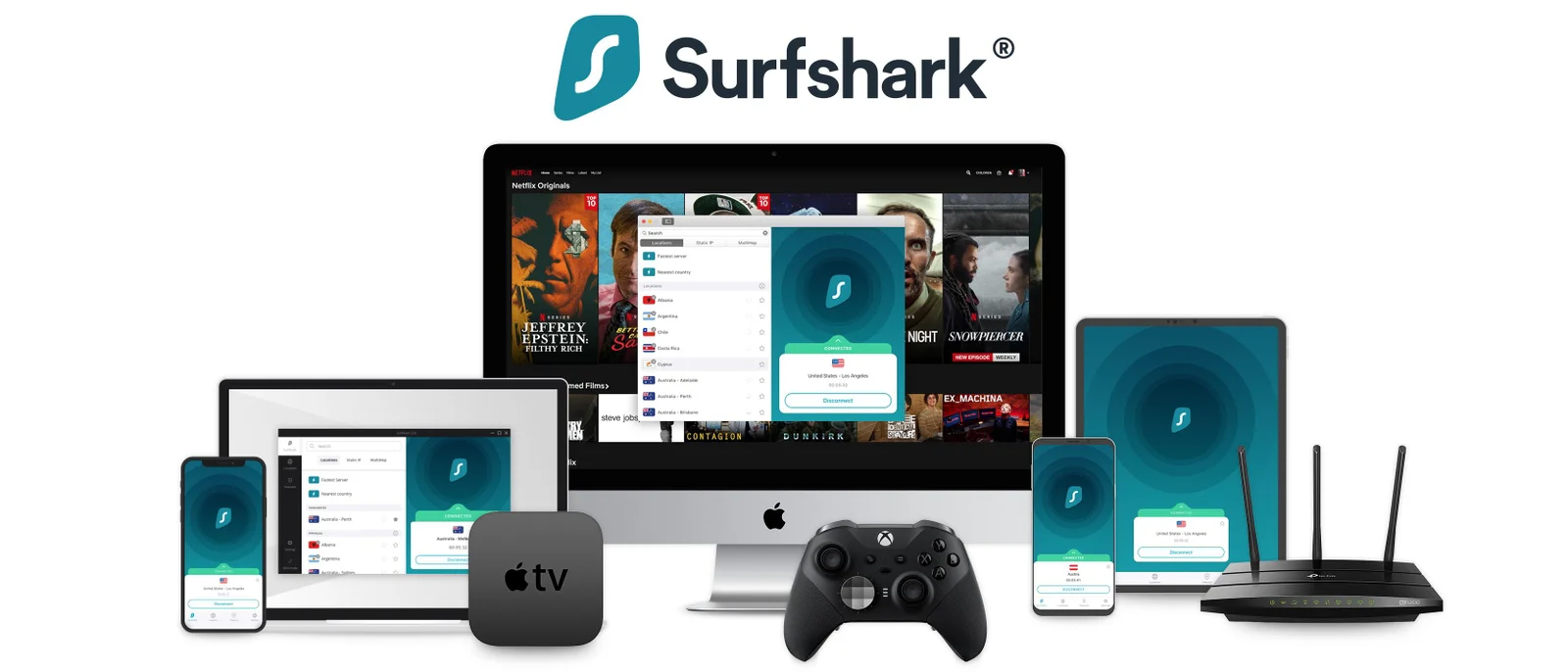 Surfshark VPN obrázek v popisu produktu.