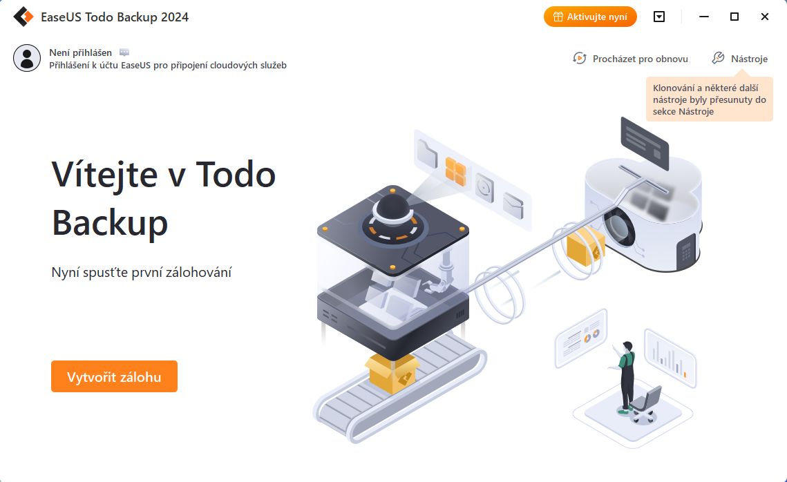EaseUS Todo Backup Home v českém jazyce