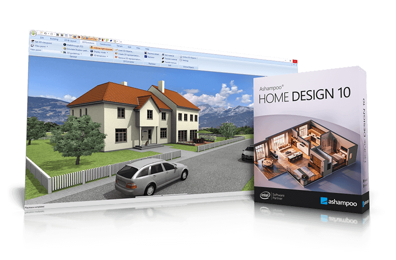Ashampoo Home Design 10 obrázek z programu v popisu produktu.