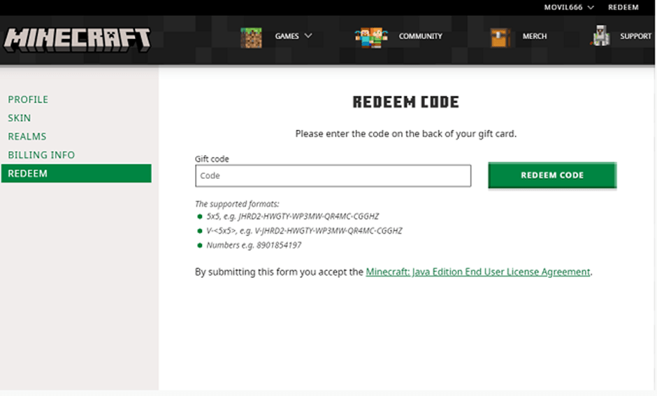 Minecraft aktivace