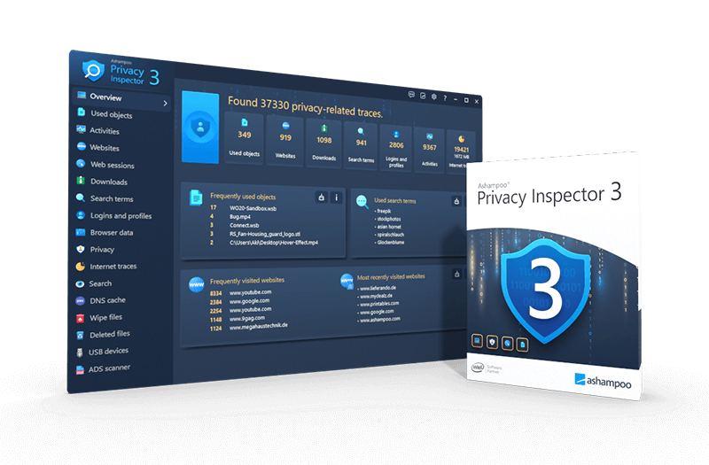 Ashampoo Privacy Inspector 3 obrázek v popisu produktu.