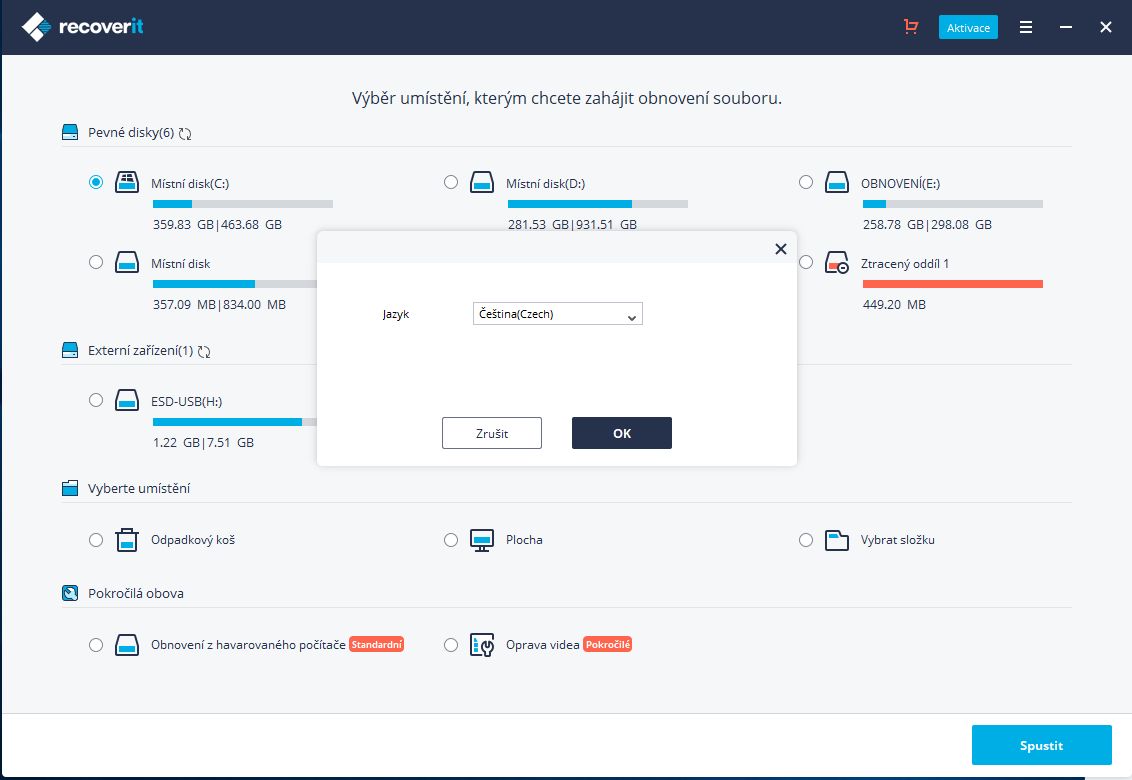 Wondershare-Data-Recovery-CZ-obrazek Wondershare Recoverit v českém jazyce
