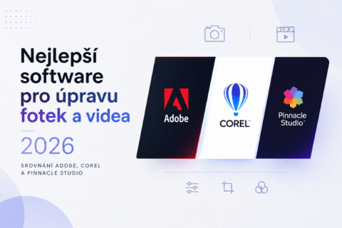 Nejlepší software pro úpravu fotek a videa 2026: Srovnání Adobe, Corel a Pinnacle Studio